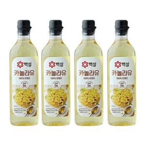 백설 카놀라유 900ml x4개 식용유