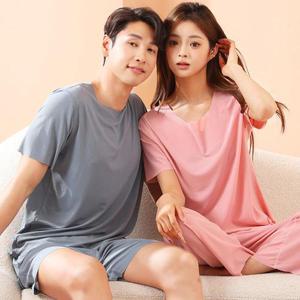[로즈엘리]44부터 115까지 커플 아이스 홈웨어 여름잠옷 상하세트 5컬러