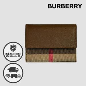 버버리 여성 반지갑 3단형 80845341 81216841 LANCA STER 브라운