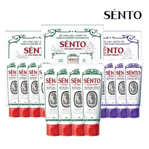 센토 프라임 고불소 구취케어/잇몸케어/블랙차콜 치약 3종 120g 12개 대용량 구성