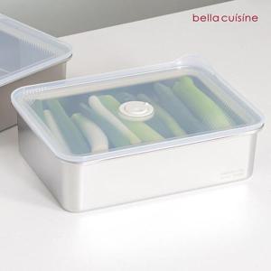 벨라쿠진 3500ml 스텐 직사각 밀폐용기 냉장 냉동 반찬통 밧드
