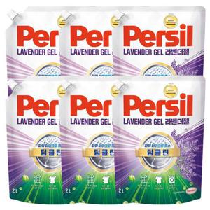헨켈 퍼실 persil 세탁세제 - 라벤더젤 2L 리필X6개 (일반/드럼겸용) 파워 마이크로 효소 얼룩제거