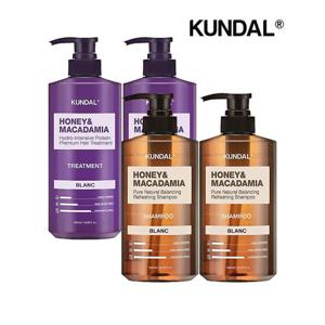 [쿤달]쿤달 네이처 샴푸 블랑 500ml x2개+트리트먼트 블랑 500ml x2개