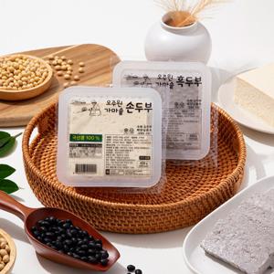 조춘자 가마솥 전통 손두부 2팩 + 흑두부 2팩