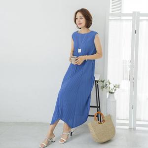 엄마옷 마담4060 여름원피스카니주름롱-QOP2404018-