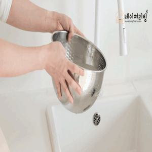 올스텐304 엠보형 야채 쌀 세척볼