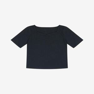 [베스띠벨리]베스띠벨리 하트넥 사선 반팔 티셔츠 B