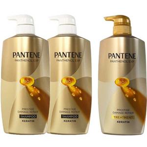 팬틴 프레스티지 데미지 리페어 - 샴푸 750mlx2개 + 트리트먼트 750mlx1개 업그레이드 된 손상모발케어