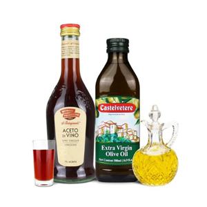 이탈리아 레드와인 비니거 식초 발효 비네거 500ml+엑스트라버진 올리브오일 올리브유 500ml