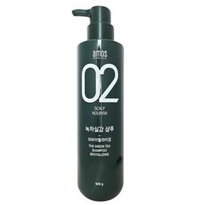 아모스 녹차실감 리바이탈라이징 산뜻한 타입 지성 샴푸 500g 1개