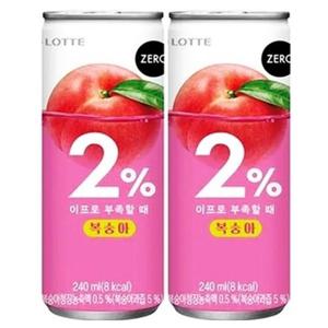 [롯데]2프로 부족할때(제로)복숭아240mlx(30캔)