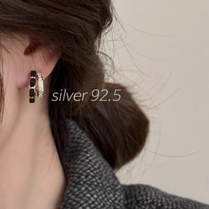 [블루밍룸] (SILVER 92.5) 더블링 레이어 이어링