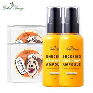 [라벨영]쇼킹두피샴푸바2+헤어한방울앰플2