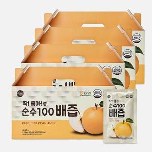 [미쁨생활건강]딱좋아 국내산 순수100 배즙 90ml 4박스 (총 120포)