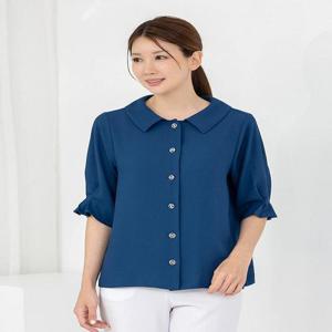 [모슬린]엄마옷 카라 뒷주름 7부 블라우스 614FGH468 마담/중년여성/빅사이즈/50대/60대