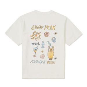 [스노우피크][스노우피크 X 헤르시] 그래픽 반팔 티셔츠 Off White (49479676)