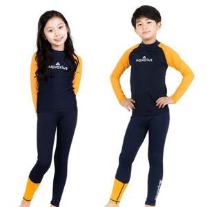 [아쿠아리우스]아동 주니어 남아 여아 수영복 래쉬가드 AQ17-TL04 상하 세트