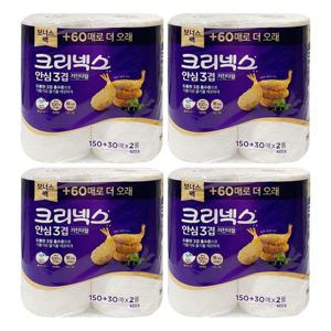 크리넥스 안심 3겹 키친타월 180매 2롤 4개 -O (WCB32A1)