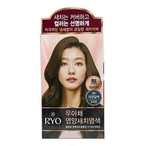 려 우아채 한방 새치 크림 염색약 5N 자연갈색 WFKR8BX