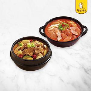 [원할머니] 차돌 듬뿍 된장찌개 500g 3팩 + 햄 듬뿍 부대찌개 500g 3팩