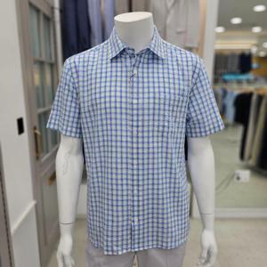 [런던포그]면 혼방 시어서커 반팔 캐주얼 셔츠(ZOA3A557 46)_SH