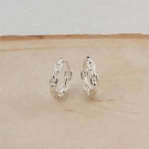 [VAGO925] 12mm 사슬체인 원터치 은귀걸이 11171