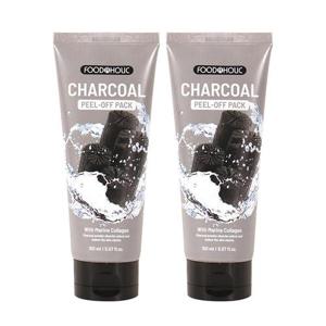 (2개)푸드어홀릭 콜라겐 필오프팩 150ml / 참숯