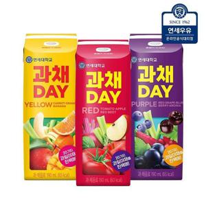 갤러리아_연세유업 과채데이 버라이어티팩 레드/퍼플/옐로우 72팩