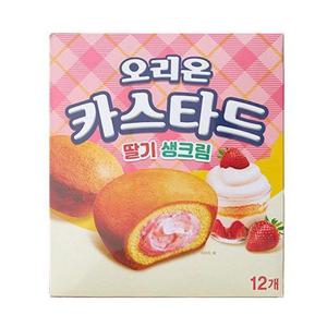 [그로미스]오리온 카스타드 딸기생크림 276gx4개(반박스) (48195246)