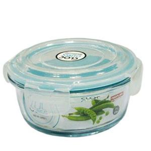 원형 내열유리 밀폐 클락찬통 950ml 대형 반찬 보관 전자레인지 오븐 WFO6G52
