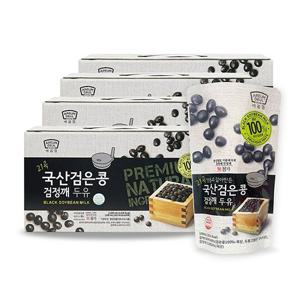 [아름뜰] 맷돌로 갈아만든 국산 검은콩 검정깨 두유 80팩
