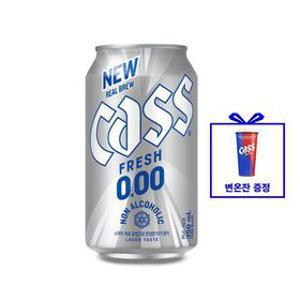리뉴얼 카스 제로 0.00 350ml x 24캔+ 원팀 변온컵 2개 논알콜 무알콜맥주맛