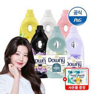 다우니 섬유유연제 1Lx6 호텔/실내건조/탈취파워+유연제 200ml 2개+랜덤증정[S603*2][S603]
