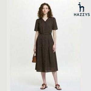 [26SS] 면100 시어서커 V넥 벨트SET 원피스 HSDR6B405