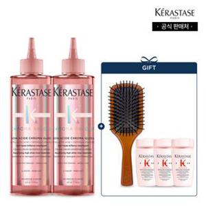 [단독] 듀오 크로마 압솔뤼 워터 트리트먼트 210ml [손상&염색모발용](+제네시스 샴푸 30ml 3개+우든 패들 브러쉬)