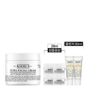[5] 키엘 수분 장벽 크림 125ml 세트 (+28ml 정품용량, 클렌저 60ml)