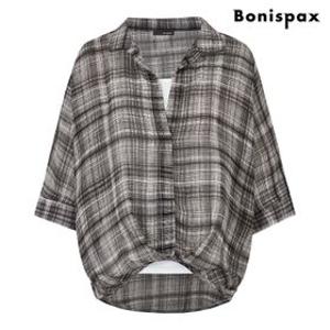 이너세트 루즈핏 체크 반팔 셔츠 (XQ2BA029L0)