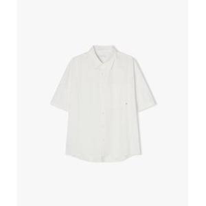 [리버클래시]LLM31514 화이트 린넨라이크 반팔 셔츠