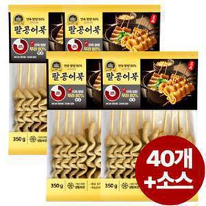 [연육함량 80%] 팔공 프리미엄 고연육 함량 꼬치어묵 10개입 X 4팩 (총 40개입+소스)
