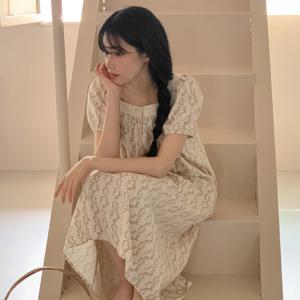 J'eu 코제트 플라워 반팔 파자마 잠옷 세트 ops, 2color