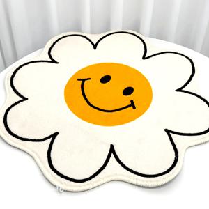 귀여운 스마일 플라워 욕실 발매트