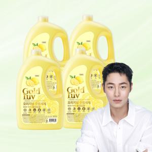 오리지널 식초&레몬 주방세제 레몬향 용기 3.2L 4개