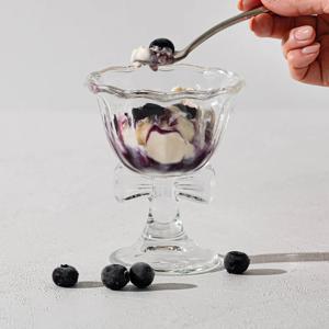 롬글라스 엘리 리본 디저트잔 290ml 홈카페 유리 고블렛 잔 아이스크림 컵