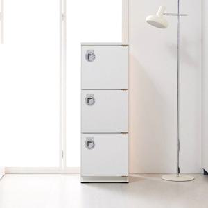 파스텔 투톤 컬러 포인트 슬림 3칸 개인 수납 사물함(40cm 2색) 1인용 병원