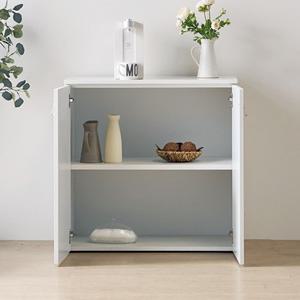 유니크 가죽손잡이 포인트 미니 도어 콘솔 수납장(80cm) 작은거실 시스템