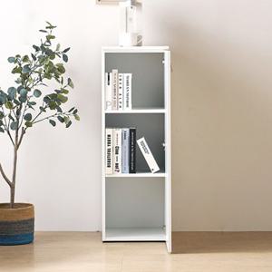럭셔리 소가죽 손잡이 모던 3단 선반 도어 수납장(40cm) 가구 작은 빈티지