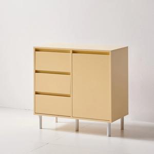 스칸디 모던 3단서랍도어 대용량 인테리어 수납장(80cm 2색) 시스템 나무