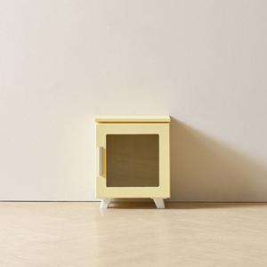 전선홀있는 스칸디레그 유리도어 협탁(40cm 2색) 소형 좁은 보조 현관 높은