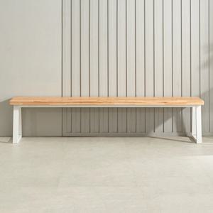 참죽 원목 스틸A 와이드 식탁 벤치 의자(200cm 2색) 거실 예쁜 체어 밴치