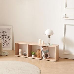 코지홈 낮은가로형 TV하부 3칸 오픈 책장(110cm 3색) 책꽂이 디자인 수납장